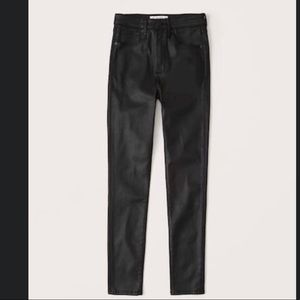 Abercrombie waxed skinny jeans